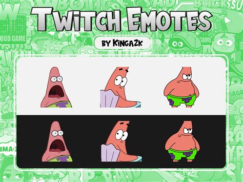 Patrick Spongebob Meme Emote Set For Twitch And Discord Etsy