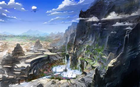 The base game starts with a realm reborn and currently has 3 expansions: FFXIV 4k Wallpaper Album | Fantasy landscape, Final fantasy xiv, Environment concept art