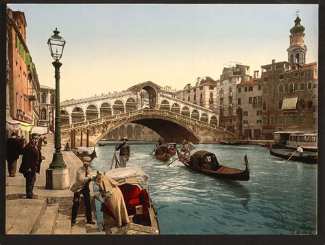Venice In Beautiful Color Images 125 Years Ago The Rialto Bridge St
