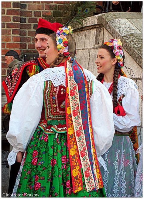 Strój Krakowski Folk Costume Fashion Polish Folk Art