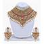 Lucky Jewellery Pink Bridal Dulhan Wedding & Engagement Necklace Set 