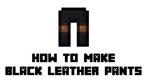 Minecraft Survival How To Make Black Leather Pants Youtube