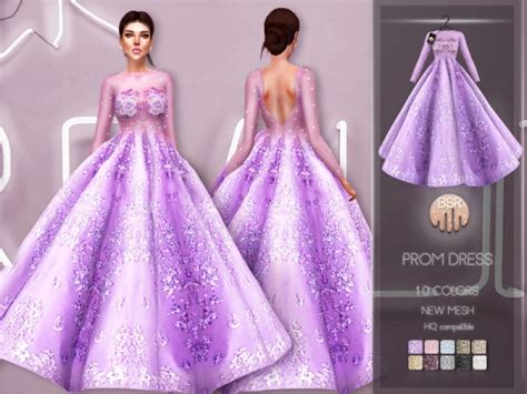 The Sims Resource Prom Dress Bd215 By Busra Tr • Sims 4 Downloads