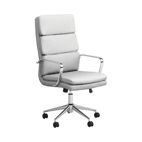 High Back Upholstered Office Chair White Coaster Fine Furn