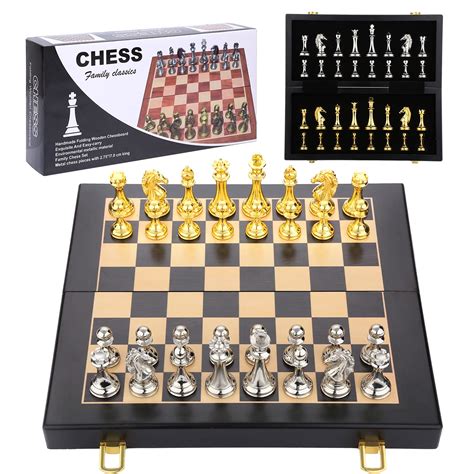 Buy Metal Chess Set Chess Board Game For Adults And Kids Wooden