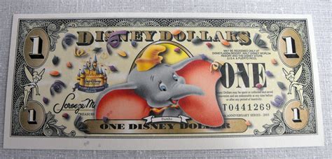 Dumbo Disney Dollar From 2005 50th Anniversary Of Disneyland Disney