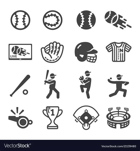 Baseball Icon Royalty Free Vector Image Vectorstock
