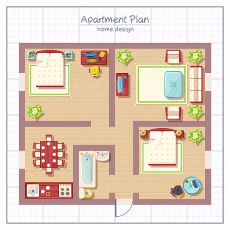 Floor Plan Elements Vector Free Simple House Floorplan Vector