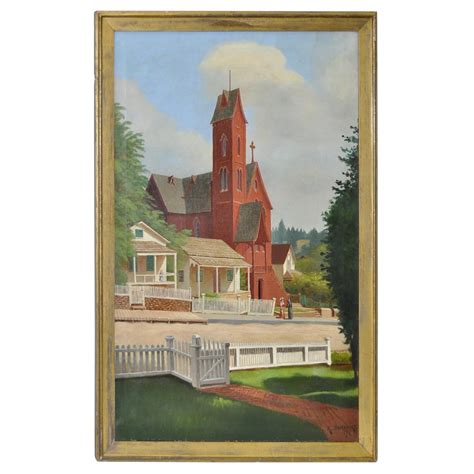 The Village Church Original Oil Painting By Jane Wooster Scott At