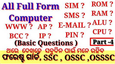 Full Form For Computerbasic Computer Full Form Computer Full Form