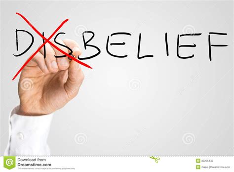 Disbelief - Belief, A Concept Of Opposites Stock Photo - Image of closeup, opposites: 39255440