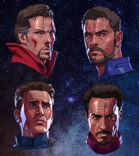 captain america iron man steve rogers thor tony stark and 5 more marvel and 6 more drawn