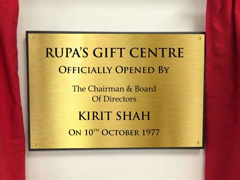 Brass Opening Ceremony Plaques Rupas T Centre
