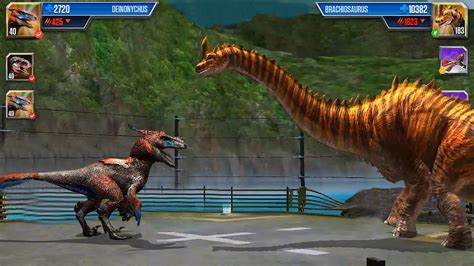 Deinonychus Max Level 40 Vs Brachiosaurus Level 196 Battle Jurassic