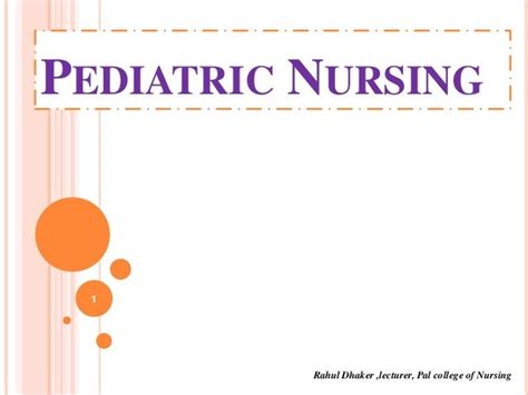 pediatric nursing ppt unit i