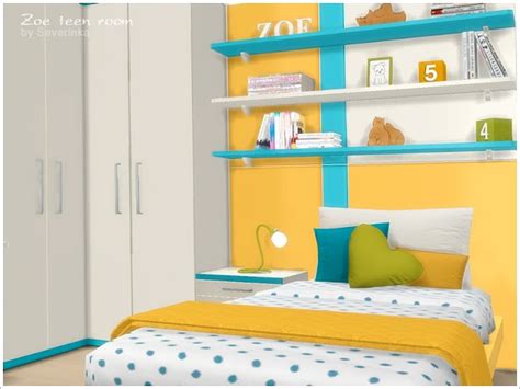 Sims 4 Ccs The Best Zoe Teen Room Furniture By Severinka
