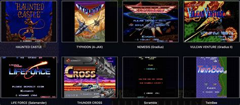 konami arcade classics lineup nintendo times