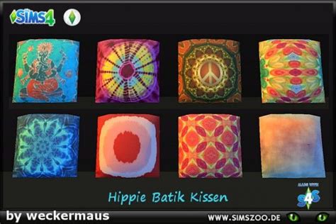Blackys Sims 4 Zoo Hippie Pillows By Weckermaus • Sims 4 Downloads