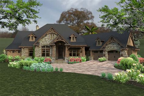 Rustic And Rugged Craftsman Home Plan With Bonus Room 2466 Sq Ft