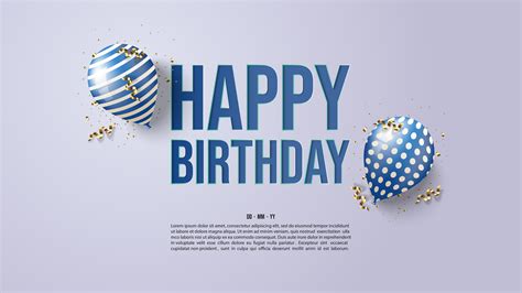 Blue Happy Birthday Background Download Free Vectors Clipart