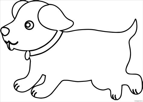 Puppy Outline Dog Puppy Coloring Pages Puppy Coloring