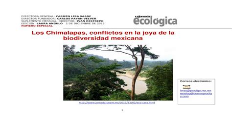 Los Chimalapas Conflictos En La Joya De La Biodiversidad · De La