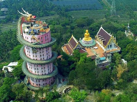 The 17 Story Wat Samphran Temple Khlong Mai Thailand Temple