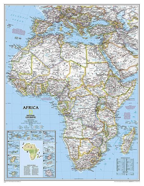 Buy Map Africa Classic Enlarged And Laminated By National