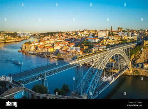 Cityscape Of Porto In Portugal With Luiz I Bridge Stock Photo Alamy