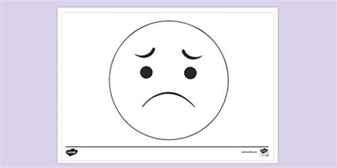 Free Sad Face Colouring Page Printable Colouring Pages