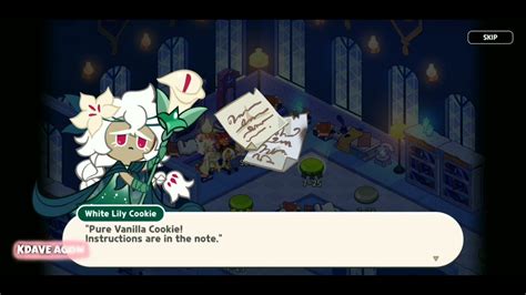 Pure Vanilla Cookie And White Lily Cookie The Secret Note Cookie Run