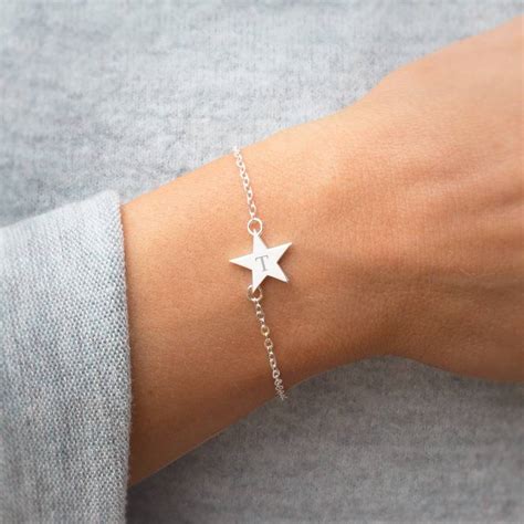 Personalised Silver Star Bracelet By Bloom Boutique