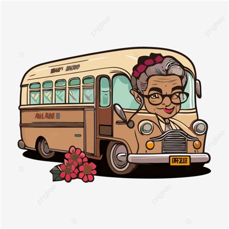 Rosa Parks Bus Vector Sticker Clipart Rnr Stickers For Woman On Old