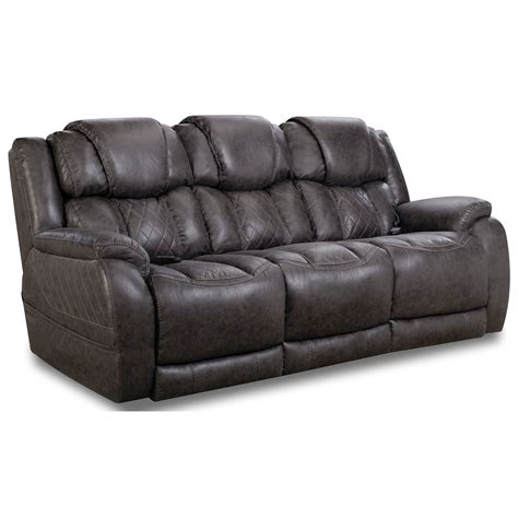 Homestretch 174 Casual Style Double Reclining Power Sofa Johnny