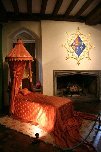 The Queens Room At Leeds Castle A Reproduction Showing The Celure