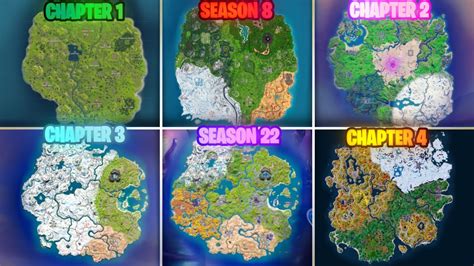 The Entire History Of Fortnite Battle Royale Map Evolution Youtube