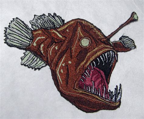 Glowing Deep Sea Angler Fish Anglerfish Black Sea Devilmelanocetus