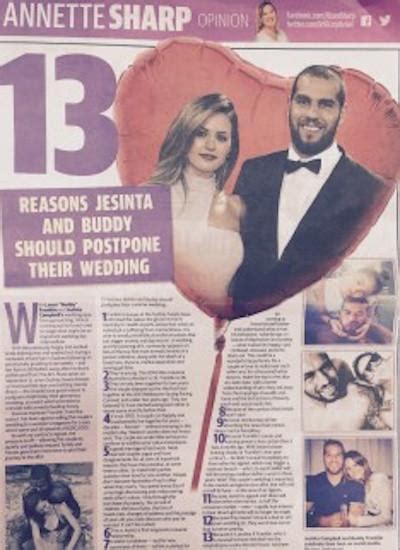 journo slammed for listicle on why sick buddy franklin should delay wedding