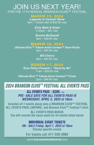 Tickets Branson Elvis Festival