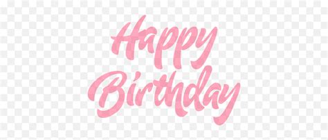 Happy Birthday Pink Clipart Happy Birthday Clipart Pink Png Happy Birthday Png Text Free