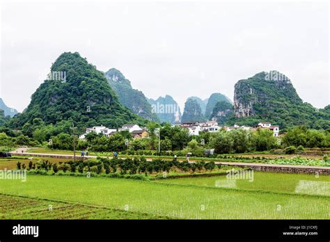 Yangshuo Scenery Of Guilin Cityguangxichina Stock Photo Alamy