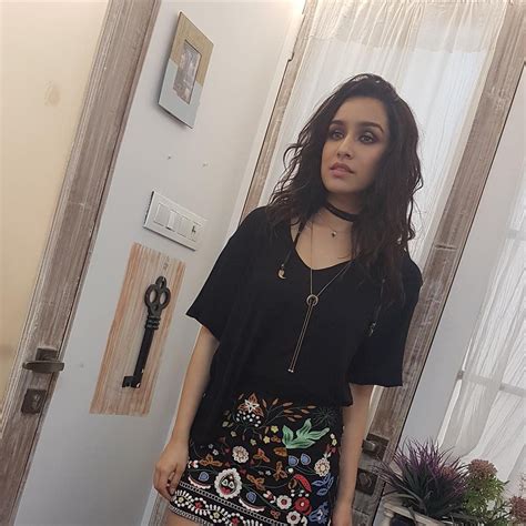 shraddha kapoor looked stunning in black embroidered mini skirt on the lady india