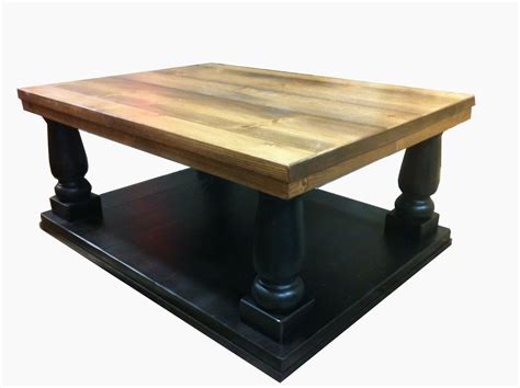 I literally just poured it right out onto the table and wiped an even coat on with a soft cloth. Fantastic turned legs painted black with stained top ...