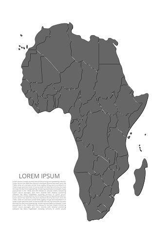 Peta Benua Afrika Gambar Vektor Dari Peta Global Dunia Mudah Diedit
