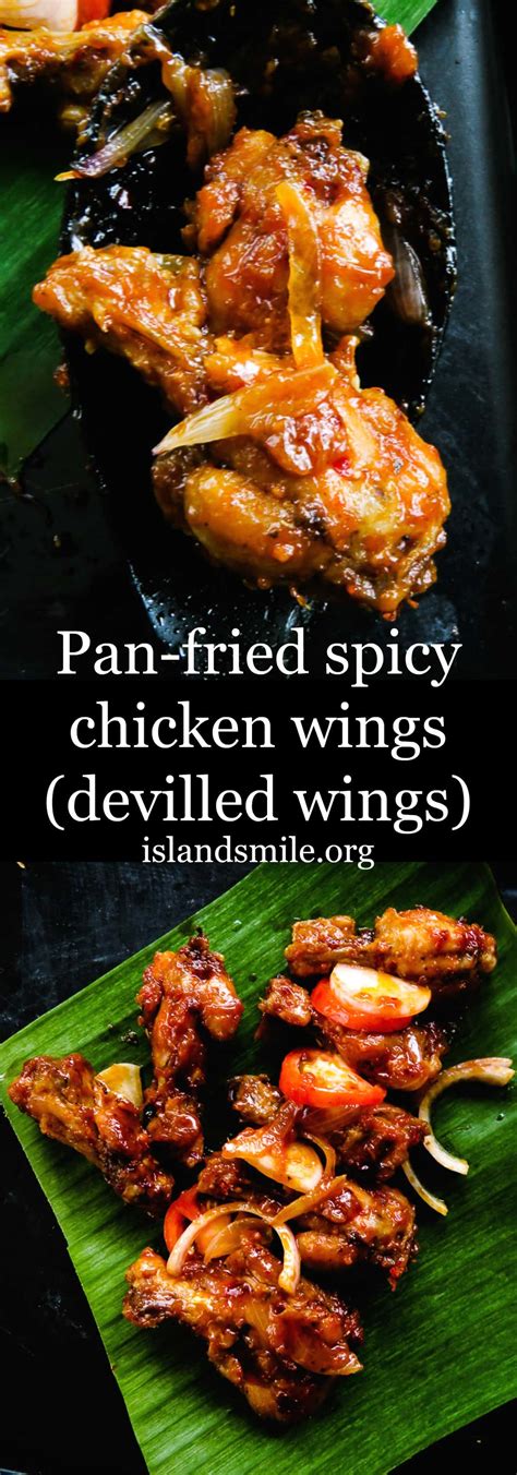 Heat oil in a pan until shimmering, carefully place the chicken in the pan. Pan fried spicy chicken wings(Sri lankan devil wings ...