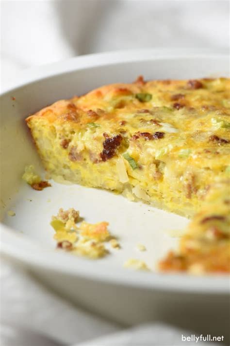 Hash Brown Crusted Quiche Recipe Belly Full
