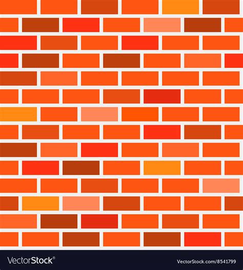 Seamless Bricks Background Red And Orange Brick Vector Image
