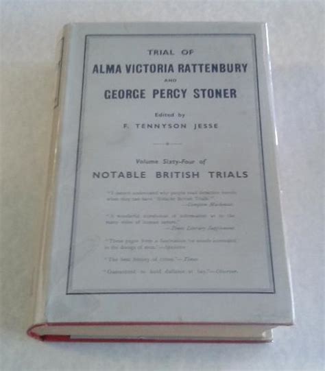 trial of alma victoria rattenbury and george percy stoner par jesse f tennyson fine hardcover