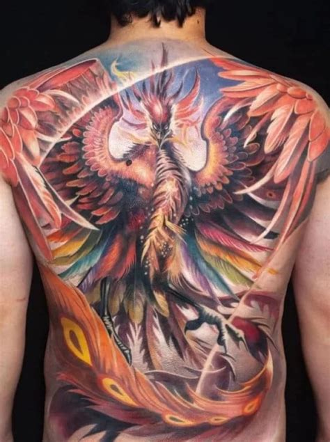 Back Phoenix Tattoo Design Tattoogoto