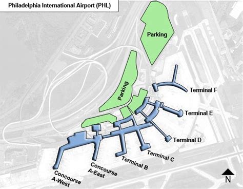 Philadelphia Airport Terminal Map Map Of The World